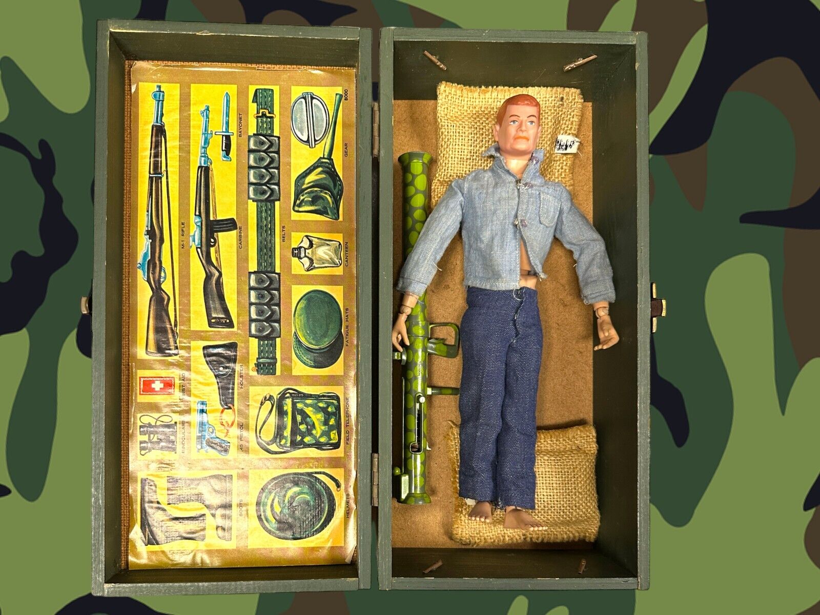 Vintage GI Joe 1964 with Locker & Accessories 90% Complete Vintage GI Joe 1964 with Locker & Accessories 90% Complete