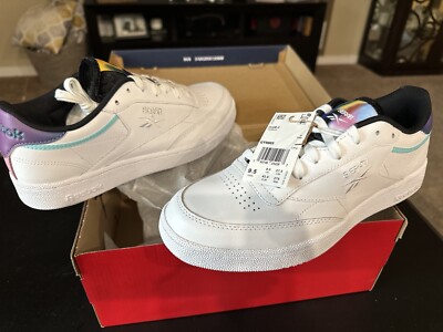 Reebok Club C Serati Men's Athletic Sneaker White Tennis Shoe Trainer 9.5