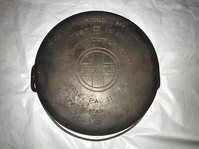 Griswold Cast Iron Dutch Oven No 9 834 C Cracked Read Ad