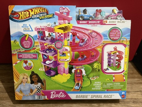 hotWheels　Barbieseries　4点セット Hot Wheels Racer Verse 2025 BARBIE Spiral Race • Brooklyn & Malibu