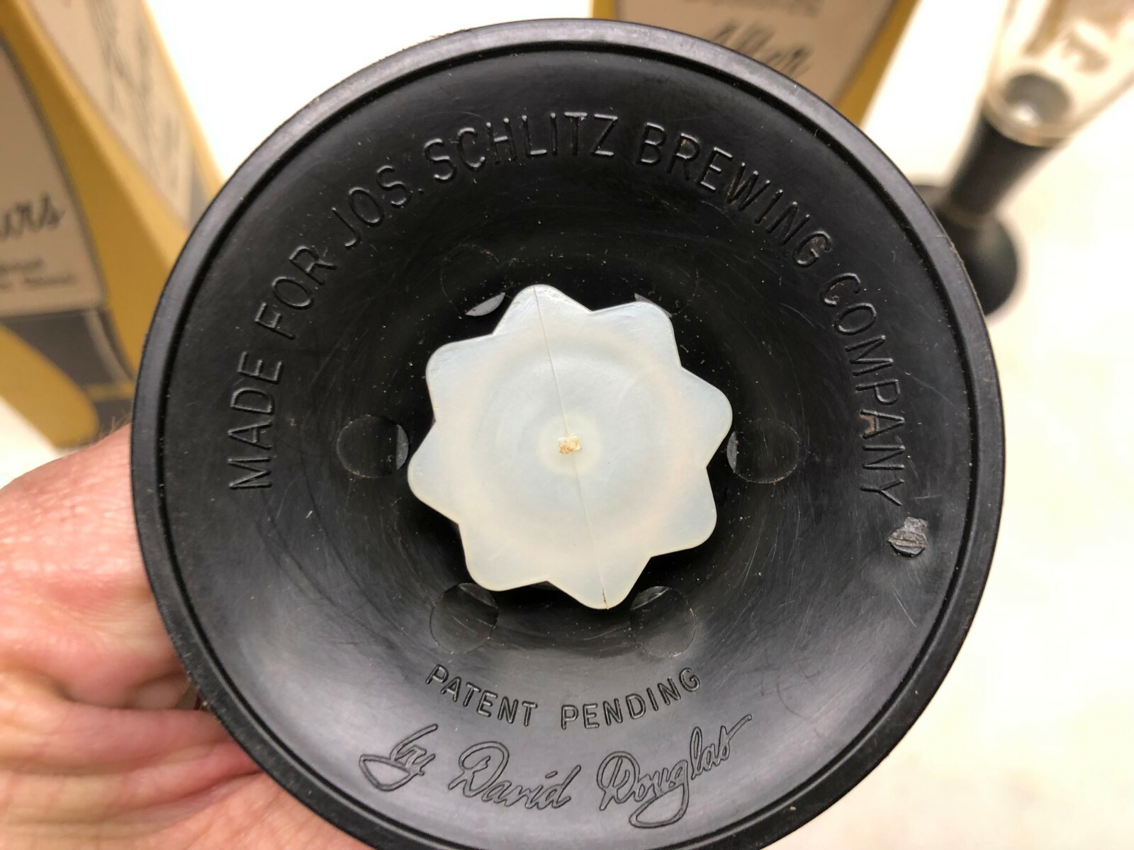 2 1965 Schlitz After Hours Lighted Beer Glasses - David Douglas