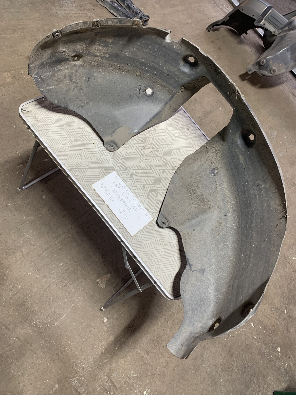 Hyundai Tucson MK1 2005 2.0 Diesel D4EA - OS Rear Wheel Arch Liner 86822-2E000