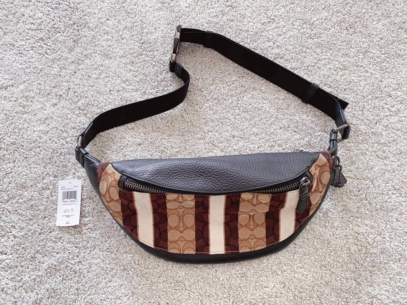 ショルダーバッグ COACH WARREN BELT BAG IN SIGNATURE JACQUARD WITH STRIPES COACH Warren Belt Bag In Signature Jacquard With Stripes | eBay