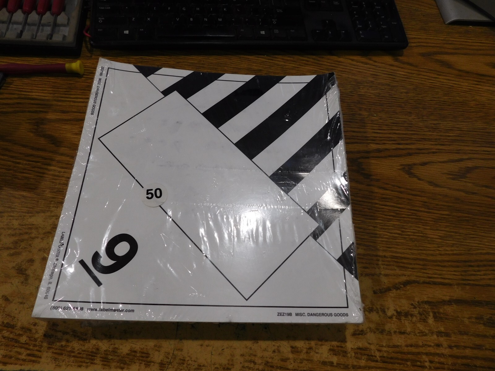 Pack of LabelMaster Model: ZEZ19B Misc. Dangerous Good Vinyl