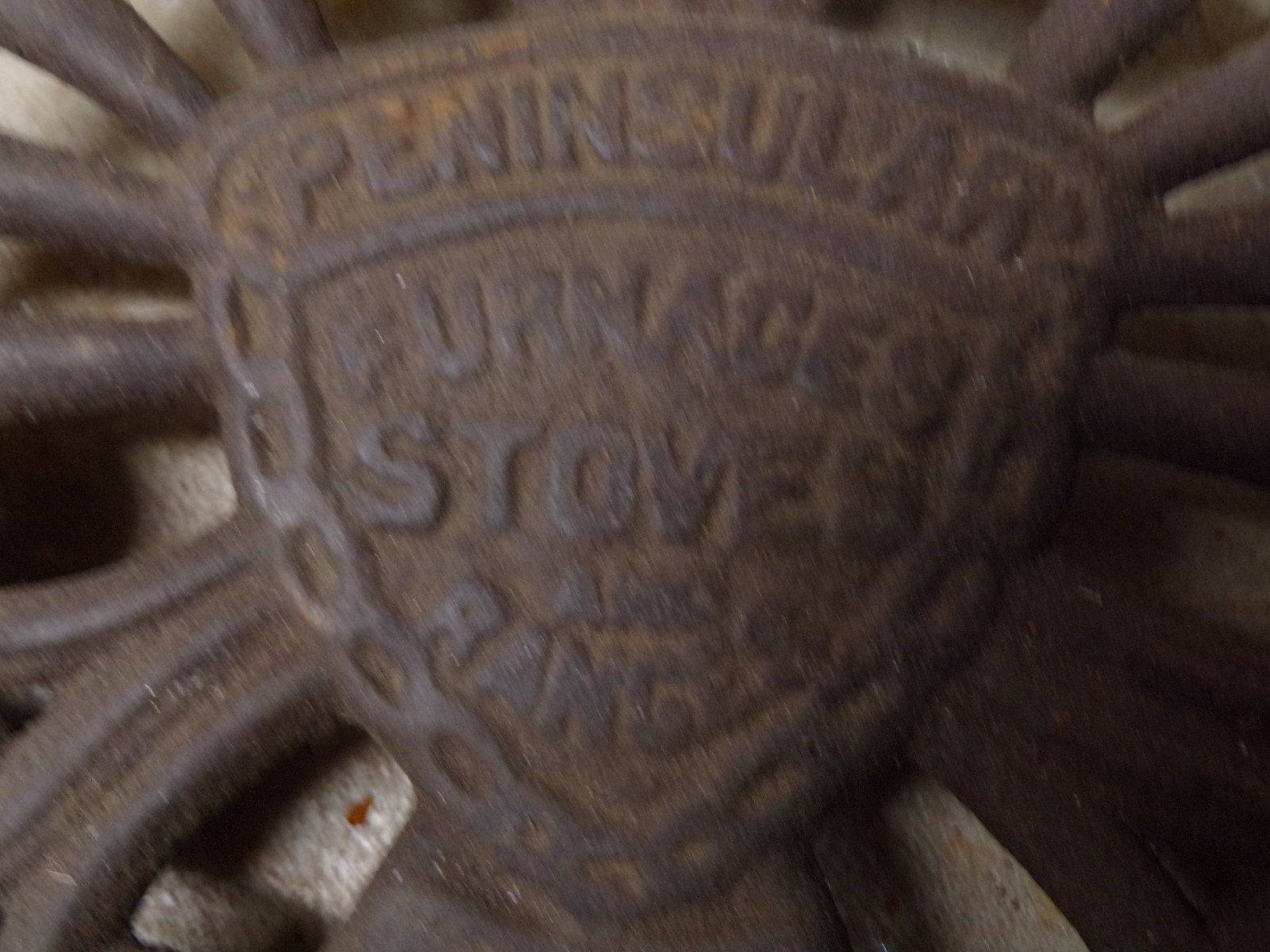 Old Peninsular  Wood Burning Stove Trivet Shelf Plate 7&3/4