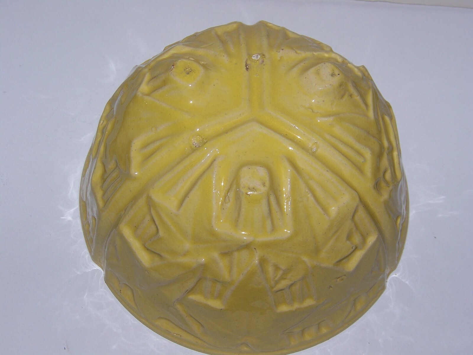 McCoy Art Pottery Yellow Ivy Hanging Basket Planter