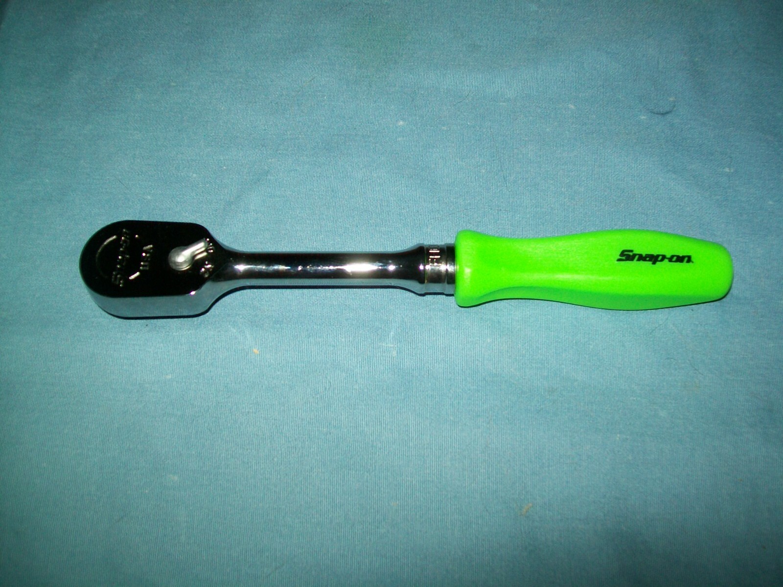 New Snapon™ 3/8" Drive Ratchet 9" Long Dual 80 Tech Green Hard Handle Fhd80