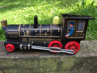 toy train in a tin old no 9
