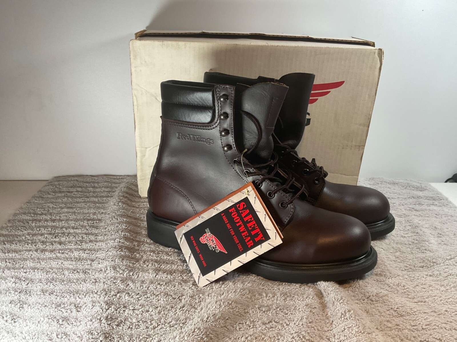 Pre-owned Red Wing Shoes Vintage Brown Red Wing Steel Toe Boots 2204 Multiple Sizes