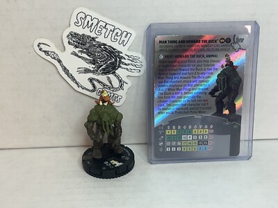 L047 Man Thing & Howard The Duck - 047 Super Rare + Legacy Card Marvel Heroclix