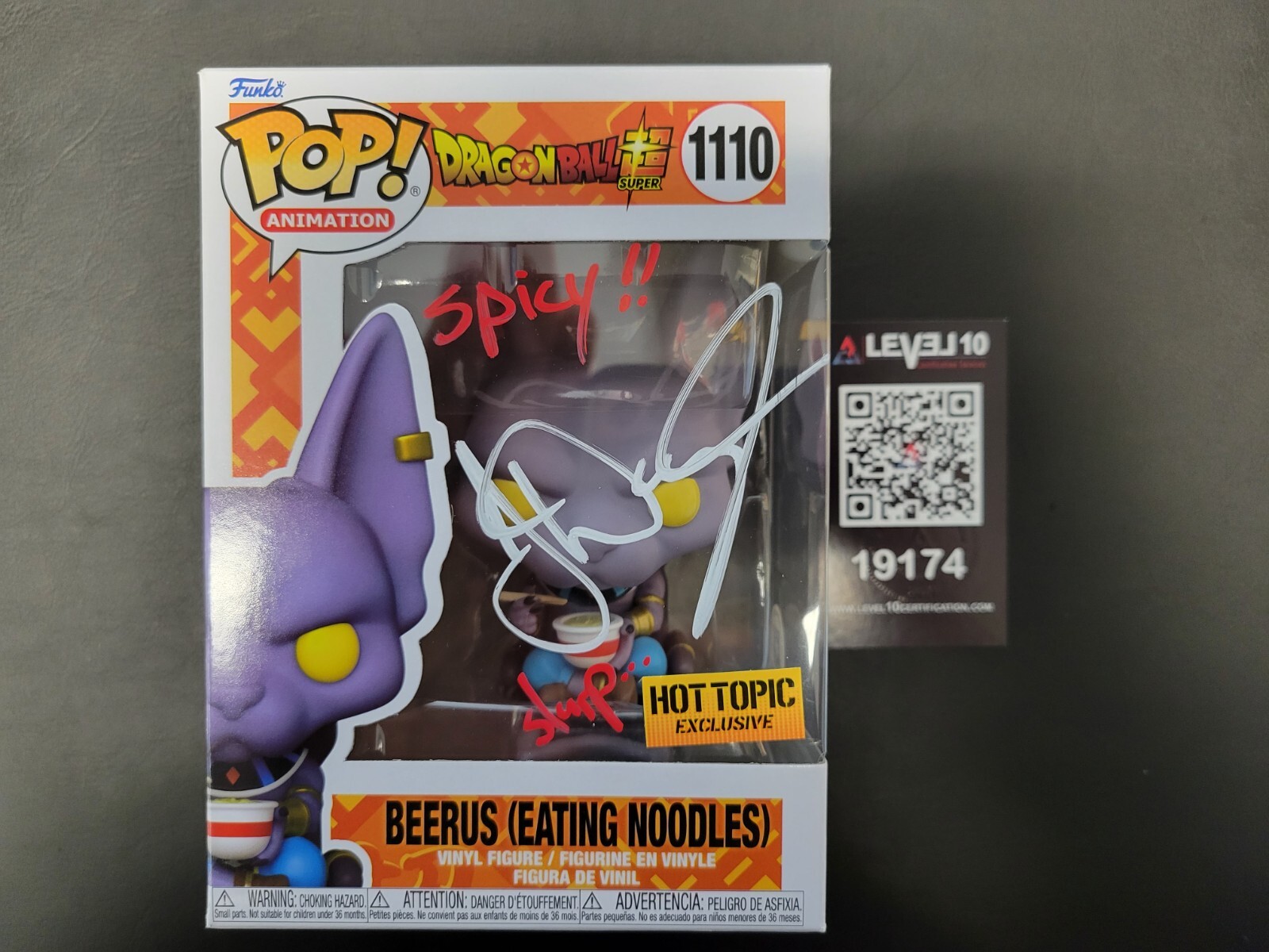 Funko Pop! Beerus #1110 Signed & Double Quote by Jason Funko Pop! Beerus #1110 Signed & Double Quote by Jason