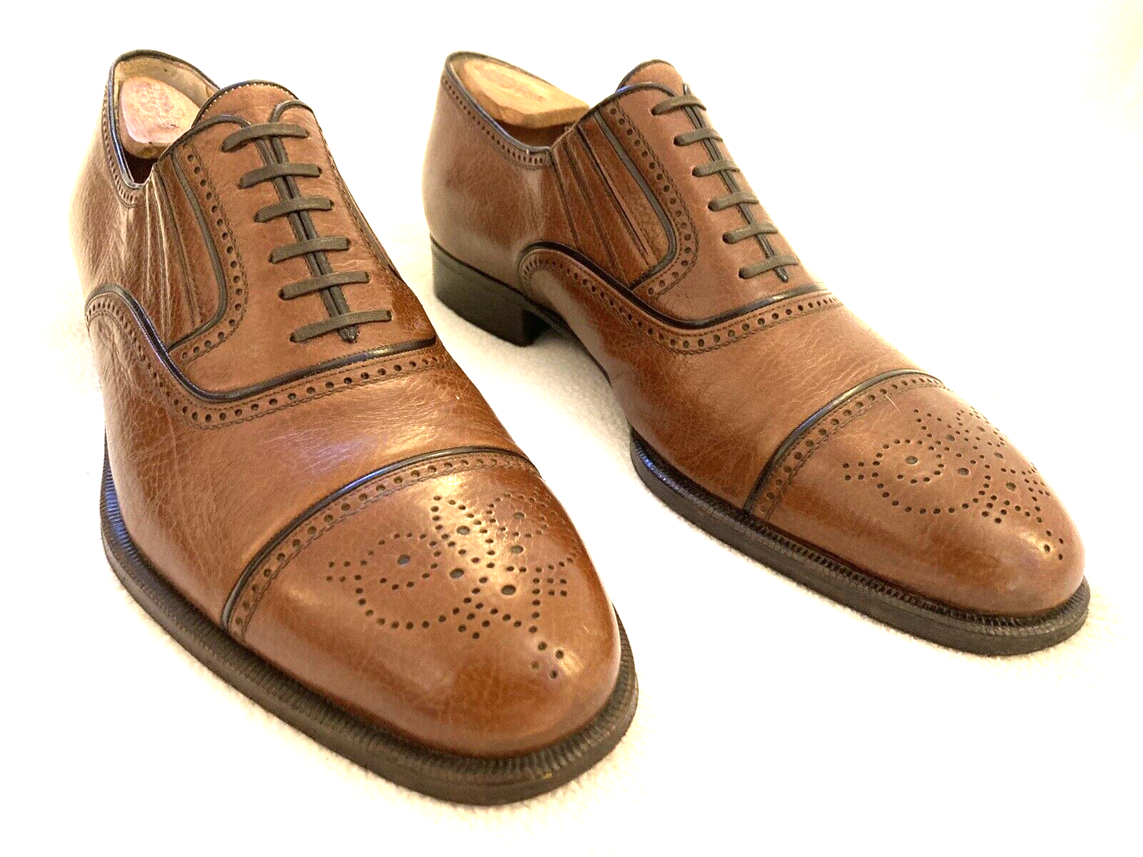 A. Testoni, Oxford Chestnut Men's Leather Slip On, 9756