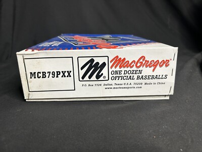 12 New MacGregor Practice Baseballs Official Baseballs MCB79PXX Leather Cover