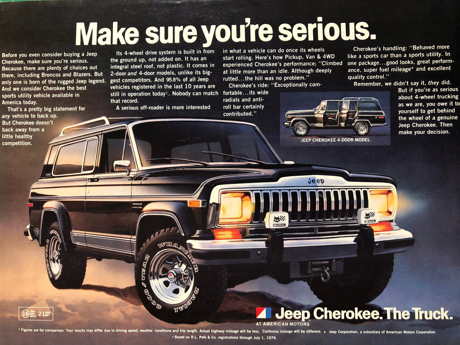 Vintage 1981 Jeep Cherokee Chief original color ad A202 | eBay