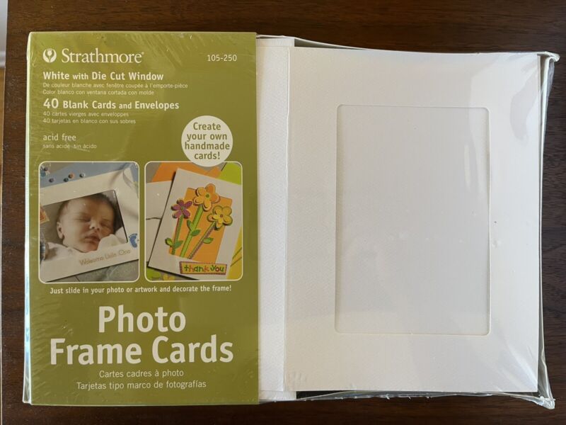 BRAND NEW Strathmore Photo Frame Cards •  Die Cut with Envelopes • Box of 40