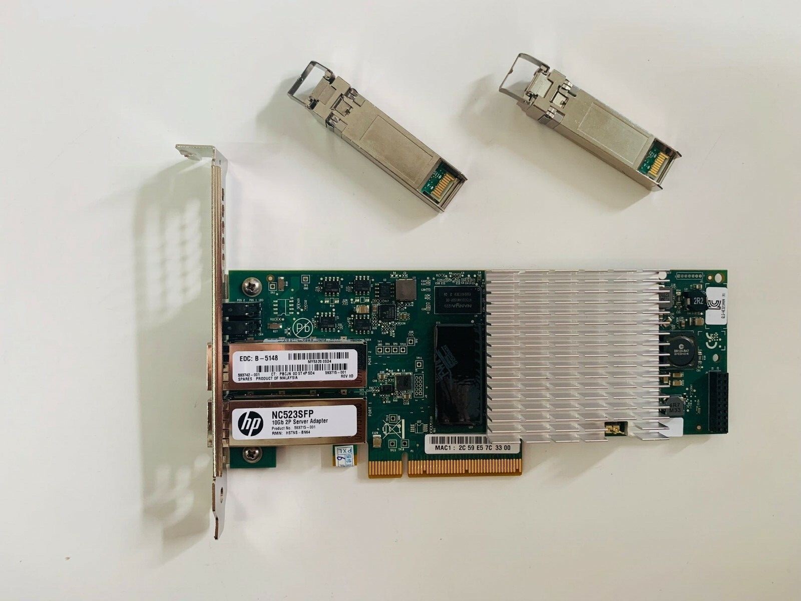 HP NC523SFP, 593715-001 - Adattatore Server PCI-e X8 A 2 Porte Da 10 GB (ricondizionato - Foto 12