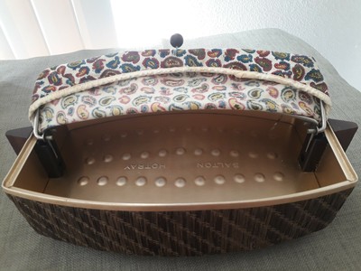 Vtg Mid Century Salton Hotray Electric Bun Warmer Paisley Cloth Cover Model WB-5