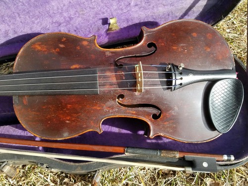 Original Fine 1870's 4/4 French Violin,bow,case.Label Charles Mezin,Paris