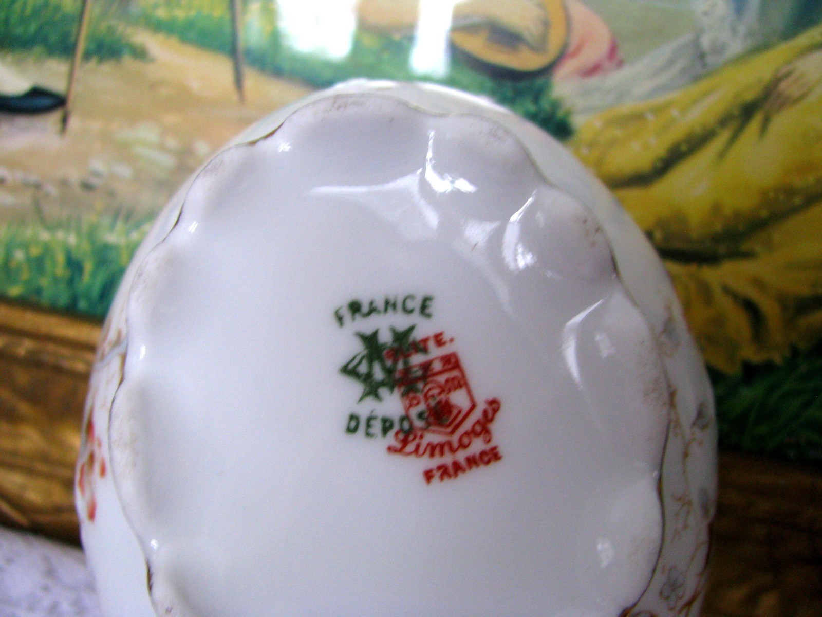 Limoges Elite Ferner Antique Depose Hand Painted Bowl Circa Late 1800s