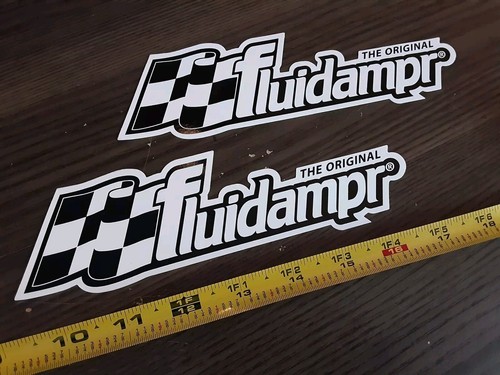 Lot of 2 Fluid Damper Racing Decals Stickers Nascar NHRA