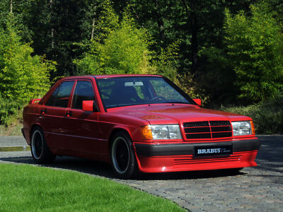Cars brabus mercedes benz 190 e 3 6 w201 Desk Mat Stitched