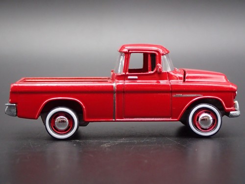 1955 55 CHEVY CHEVROLET CAMEO PICKUP TRUCK W HITCH 1:64 SCALE DIECAST MODEL CAR 1955 55 CHEVY CHEVROLET CAMEO PICKUP TRUCK W HITCH 1:64 SCALE DIECAST MODEL CAR