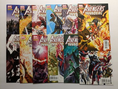 Avengers Invaders #1-12 AlexRoss Krueger & Sadowski Marvel Limited Series Clean!