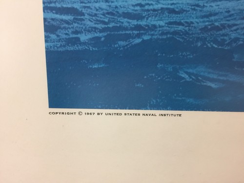 Vintage Antique 1967 Naval Academy U.S Schooner Yacht By C. B Evers Print