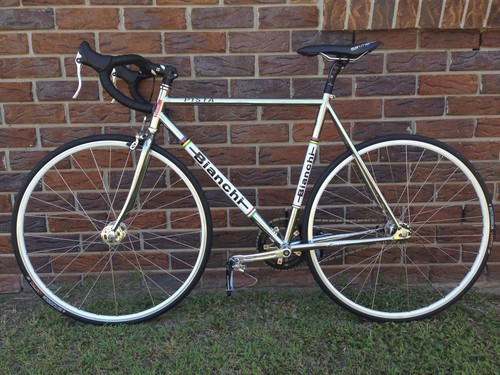 Alfredo Binda Bianchi Dino White Pedal / Toe Clip Straps - VTG L
