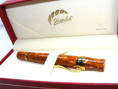 STIPULA DAVINCI WORKSHOP CAPLESS LE FOUNTAIN PEN ALTER EGO 14K MEDIUM STIFLEX