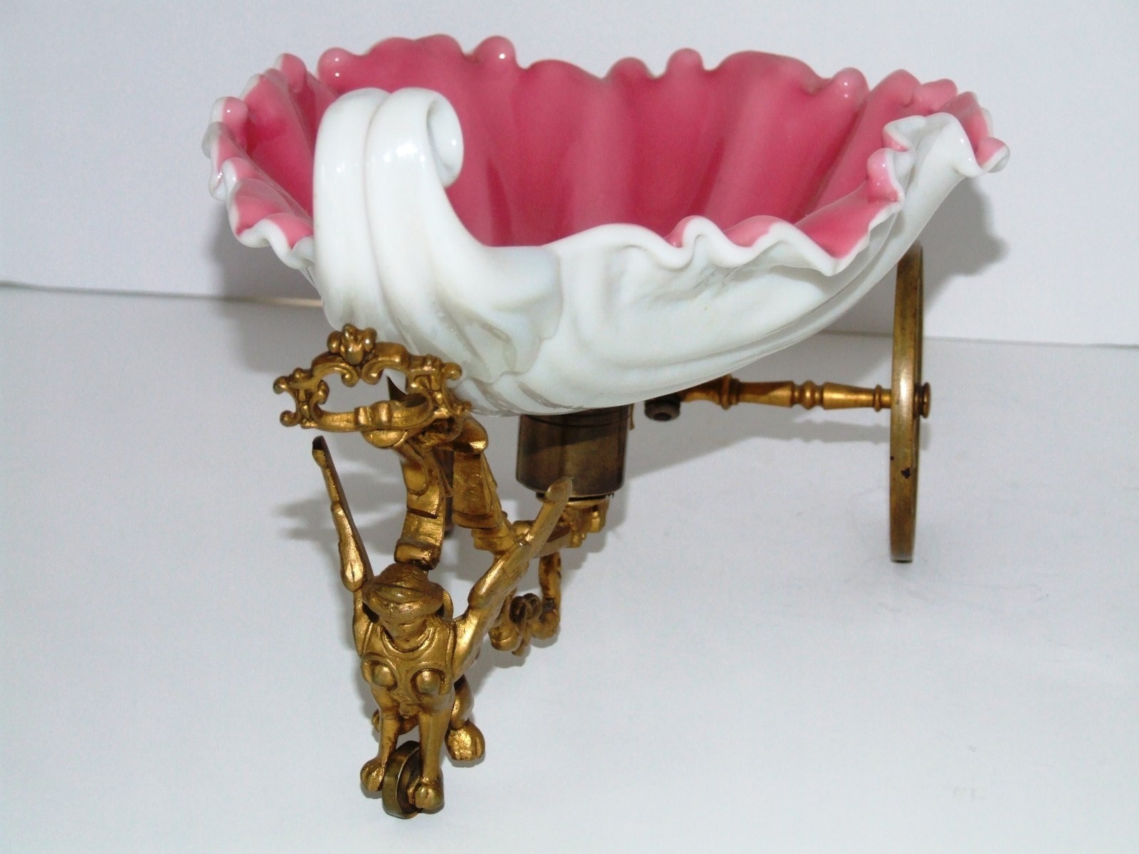 LARGE Figural Shell Shaped Cased BRIDES Bowl w/wheels. FABULOUS & RARE!!