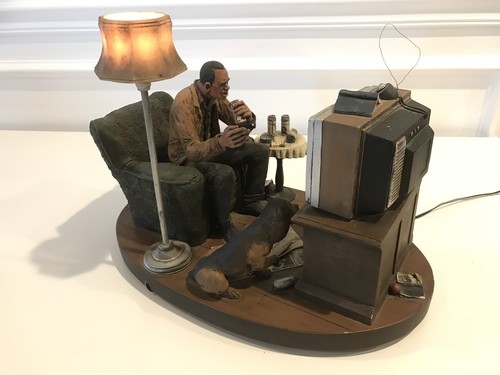 RARE Michael Garman 1984 Watching TV Sculpture 22/5000 Pabst Beer, Marlboro