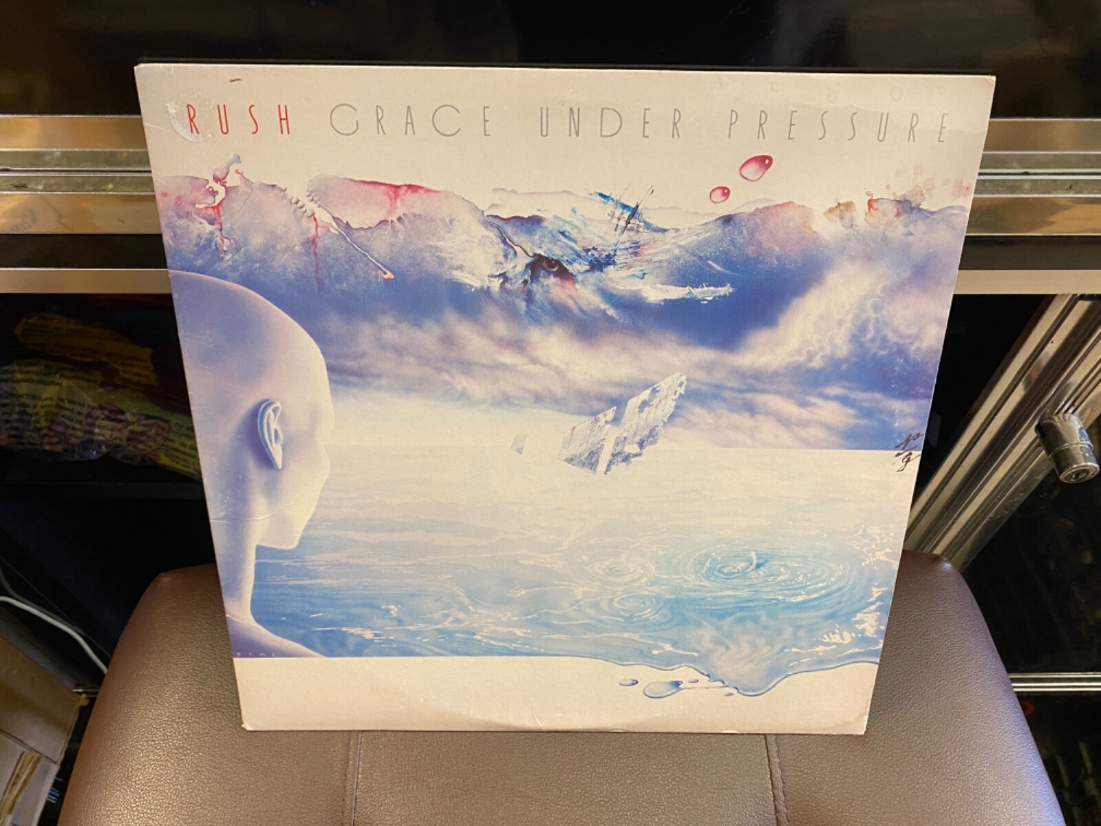 Rush Grace Under Pressure LP Mercury 1984 VG+ w/ printed