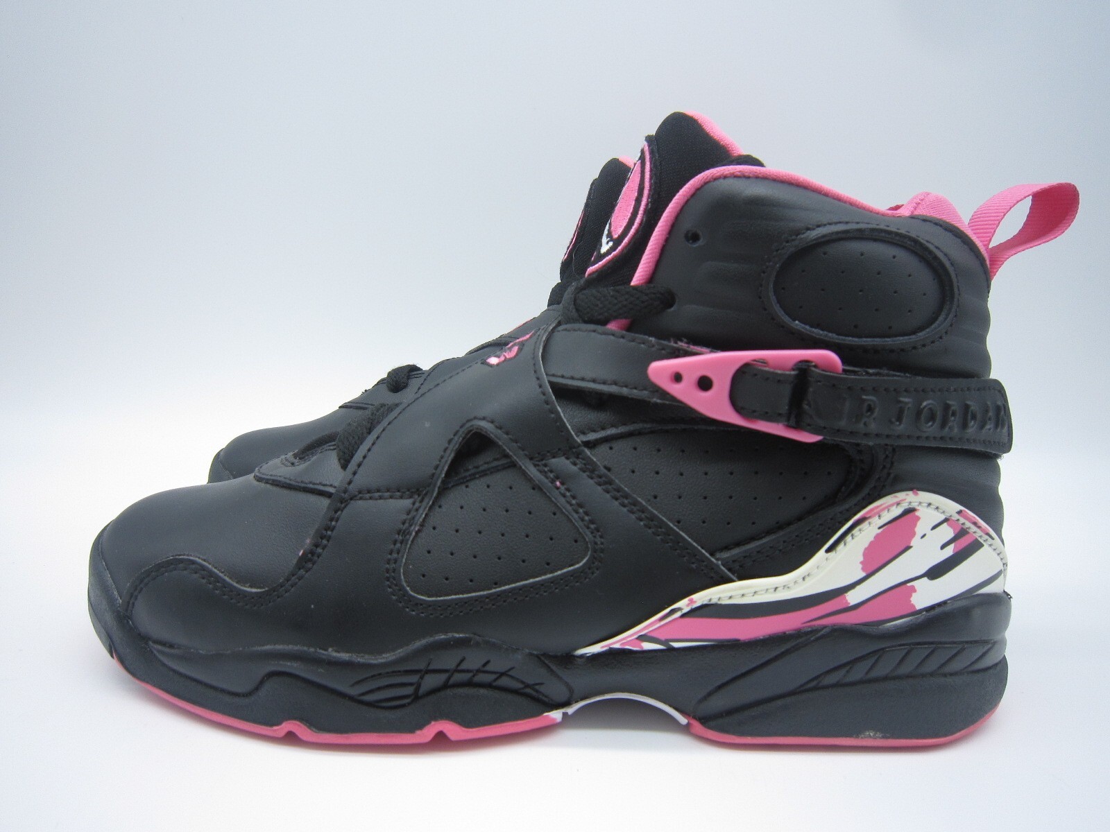 WOMEN'S 7.5 GIRL'S 6 NIKE AIR JORDAN 8 RETRO GS SHOES BLACK