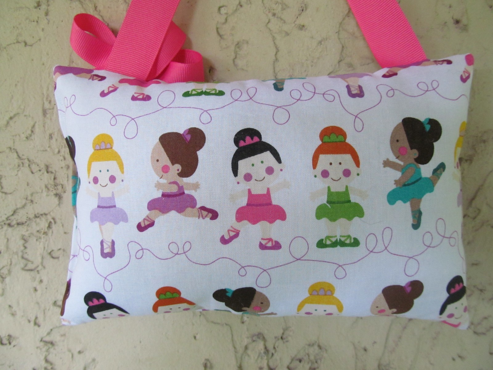 Tooth Fairy Pillow Personalized Ballerina with Hot Pink