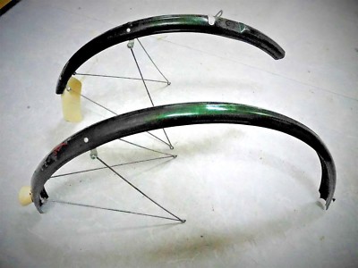 Raleigh Bluemels Sprint Veloce Fenders Mudguards 700C 27'' W Green NOS 1970s NOS
