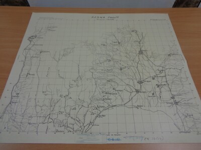 WW1 Allied map of "RESNA" & "OHRIDA" ("RESEN" & "OHRID", N. MACEDONIA) SALONICA