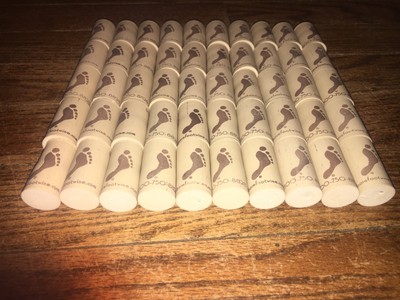 LOT of 50 Barefoot White Wine Corks Synthetic Beach Wedding Decor Footprint Used