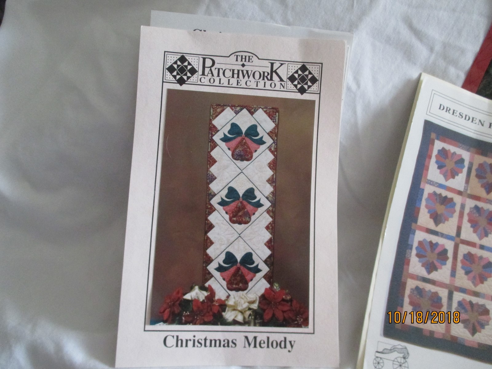 QUILTING PATTERNS- CHRISTMAS TABLE RUNNER-DREDSDEN HEARTS QUILT- PURSE