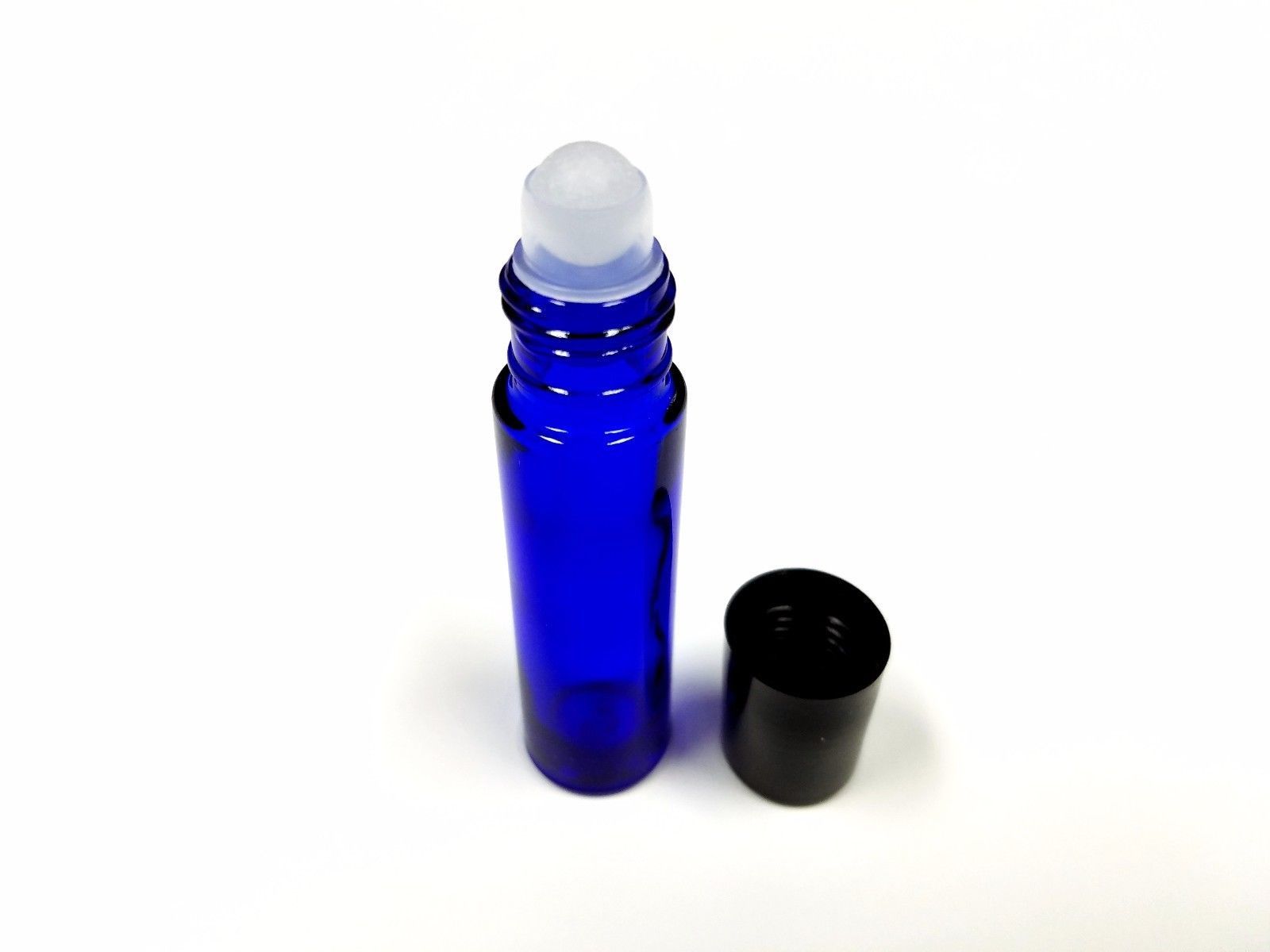 24 Pack,10 ml Blue Glass Essential Oil Roller Bottle + Removable Glass Roller 