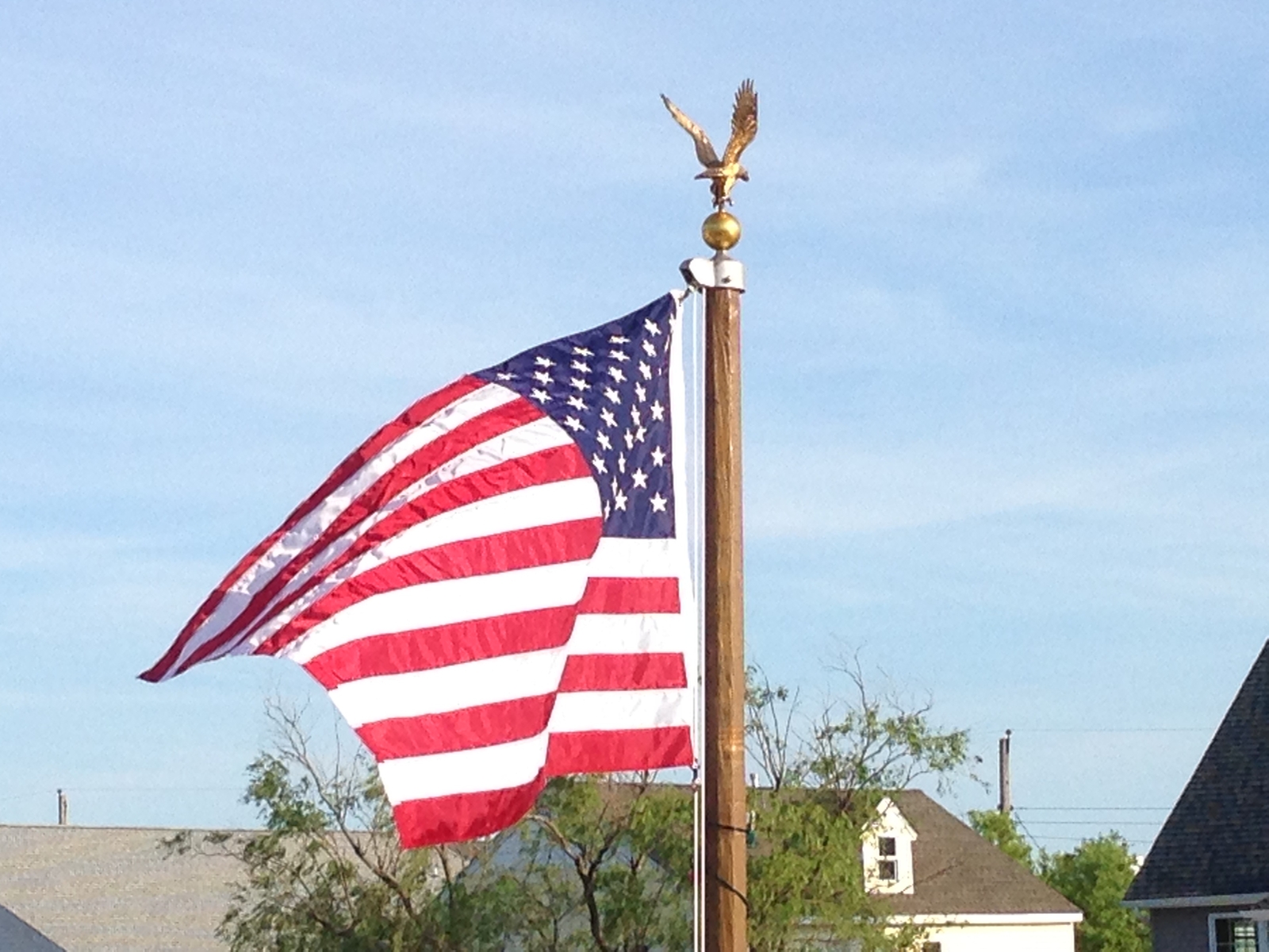 Flagpole Eagle Gold American Flag Pole Topper Aluminum 12 in Outdoor New 737276009924 eBay