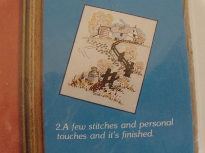 Bucilla Sultana Gallery of Stitches Stitchery Kit Farm With Fence Quick & Easy