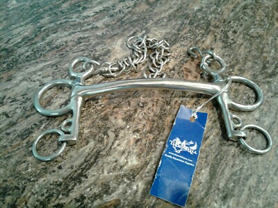 Coronet NEW Hard Rubber Mullen Mouth Pelham Horse Bit 5 1//2/" Mouth