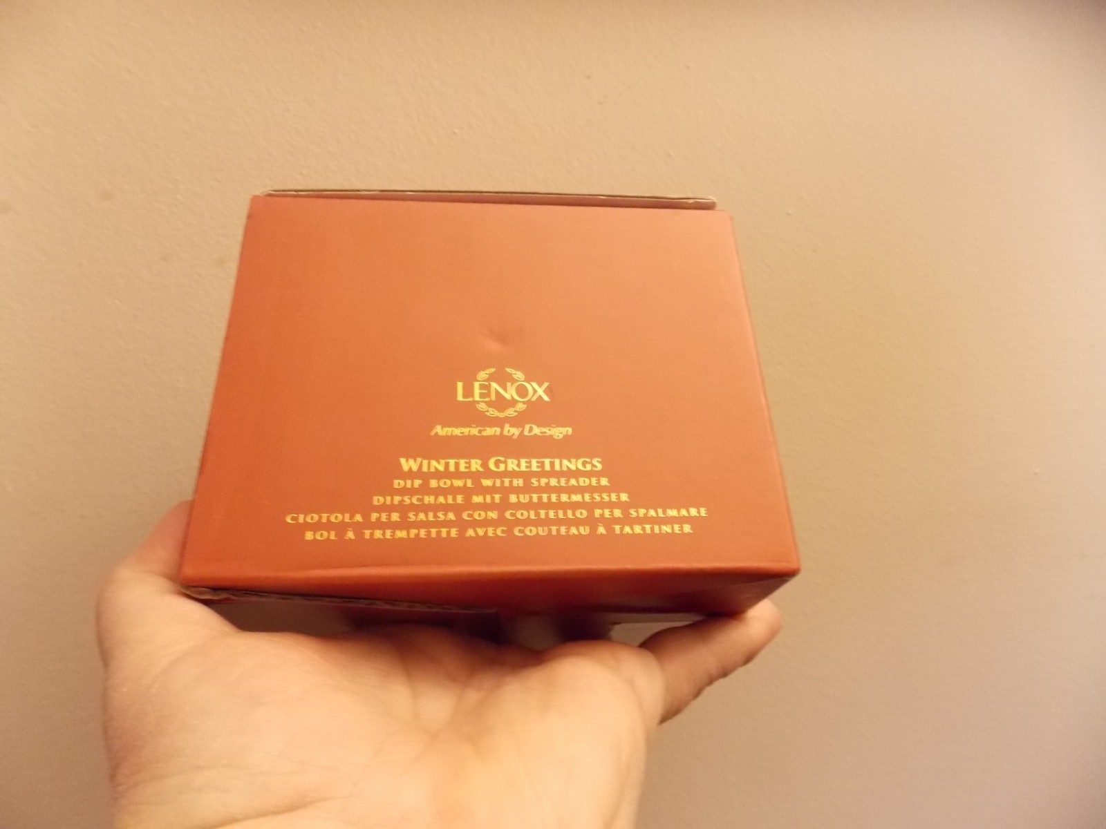 Lenox Winter Greetings Cardinal Dip Bowl 4.5 inch With Spreader Set NIB