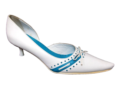 Blue and hotsell white heels