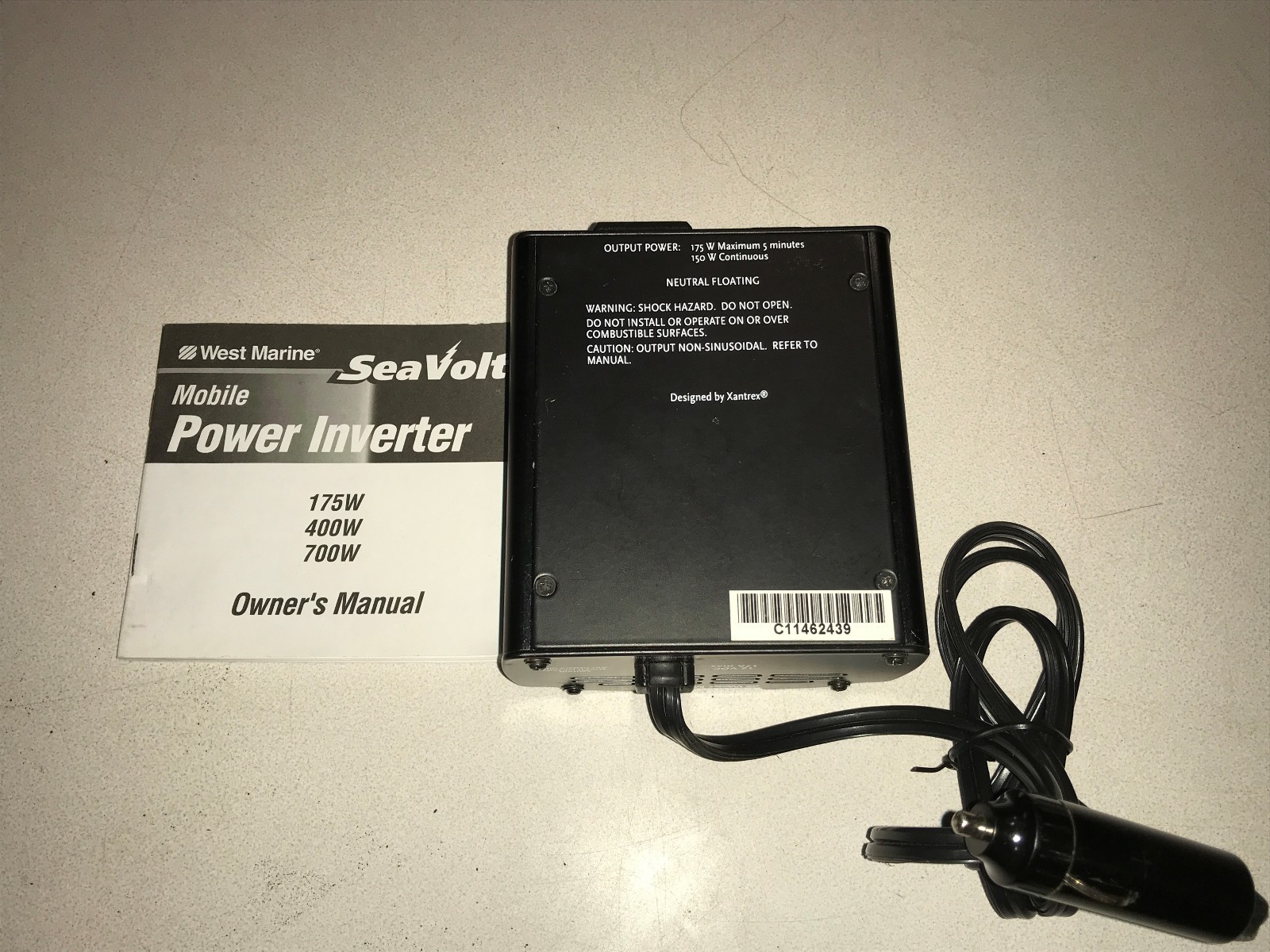 Inverter West Marine Seavolt 175W 12V DC 120V AC