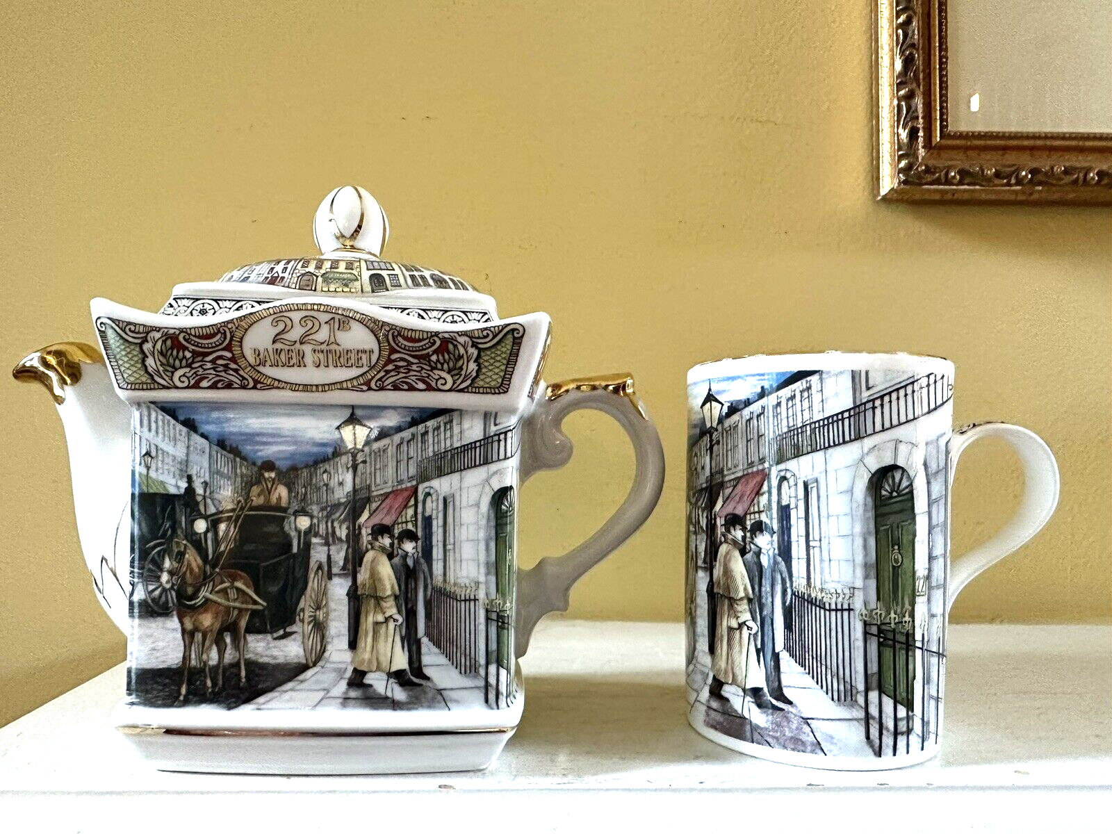 James Sadler Vintage Teapot & Mug SHERLOCK HOLMES, “221B James Sadler Vintage Teapot & Mug SHERLOCK HOLMES, “221B