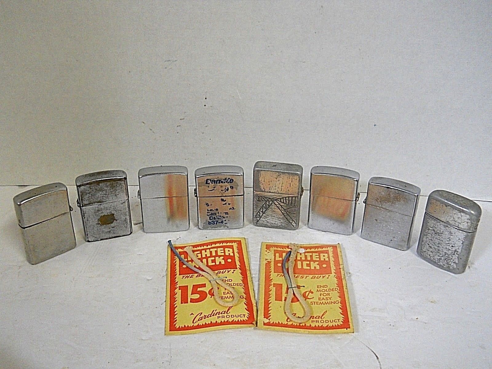 8 Vintage Refillable Lighters Wicks Ronson Supreme Penguin