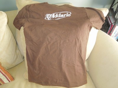 D'Addario Sustainu Recycled T-Shirt  Made in USA Size Large Earth Brown
