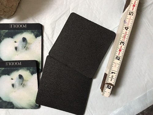 Vintage 1986 Sandicast White Poodle #141 Brue Sculpture Figurine w 4 Coasters!